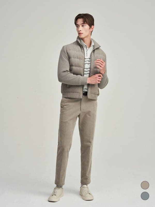 스웨이드 니트배색 점퍼_INTCL26W9201 2