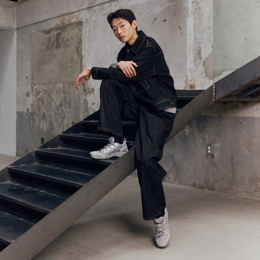 와이드원턱블랙로우데님팬츠 3