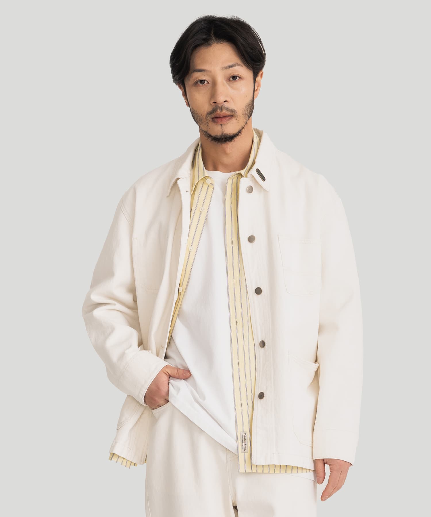 Denim Field Jacket (Ivory)
